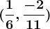 (\frac16,\frac-211)