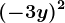 (-3y)^2