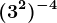 (3^2)^-4