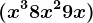 (x^3+8x^2+9x)