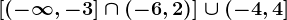 [(-\infty ,-3]\cap (-6,2)]\cup \left ( -4,4 \right ]