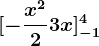 [-\fracx^22+3x]-1^4