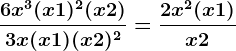 \dfrac6x^3(x+1)^2(x+2)3x(x+1)(x+2)^2=\dfrac2x^2(x+1)x+2