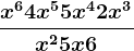 \dfracx^6+4x^5+5x^4+2x^3x^2+5x+6
