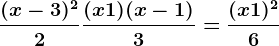 \frac(x-3)^22+\frac(x+1)(x-1)3=\frac(x+1)^26