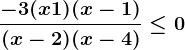 \frac-3(x+1)(x-1)(x-2)(x-4)\leq 0