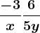 \frac-3x+\frac65y