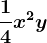 \frac14x^2y