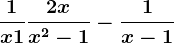 \frac1x+1+\frac2xx^2-1-\frac1x-1