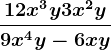 \frac12x^3y+3x^^2y9x^4y-6xy