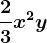 \frac23x^2y