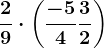 \frac29 \cdot \left ( \frac-54 + \frac32 \right )