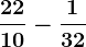 \frac2210-\frac132