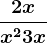 \frac2xx^2+3x