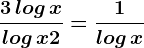 \frac3\, log\, xlog\, x+2=\frac1log\, x