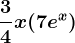 \frac34x(7+e^x)