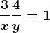 \frac3x+\frac4y=1