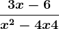 \frac3x-6x^2-4x+4