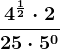 \frac4^\frac12 \cdot 225 \cdot 5^0