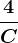 \frac4C