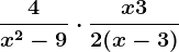 \frac4x^2-9\cdot \fracx+32(x-3)
