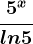 \frac5^xln5