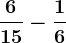 \frac615-\frac16
