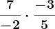 \frac7-2 \cdot \frac-35