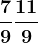 \frac79+\frac119