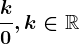 \frack0, k\in \mathbbR