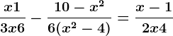 \fracx+13x+6-\frac10-x^26(x^2-4)=\fracx-12x+4