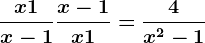\fracx+1x-1+\fracx-1x+1=\frac4x^2-1
