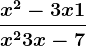 \fracx^2-3x+1x^2+3x-7
