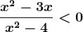 \fracx^2-3xx^2-4<0