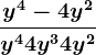 \fracy^4-4y^2y^4+4y^3+4y^2