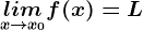 \inline \undersetx--> x0limf(x)= L