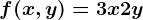 \inline f(x,y)=3x+2y