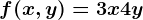 \inline f(x,y)=3x+4y