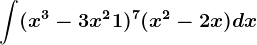 \int (x^3-3x^2+1)^7(x^2-2x)dx