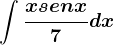 \int \fracxsenx7dx