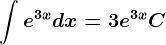 \int e^3xdx=3e^3x+C