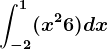 \int-2^1(x^2+6)dx