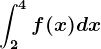 \int2^4f(x)dx