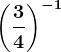 \left (\frac34 \right )^-1