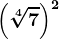 \left (\sqrt[4]7 \right )^2