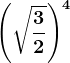 \left ( \sqrt\frac32 \right )^4