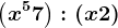 \left ( x^5 + 7\right ) : \left ( x+2 \right )