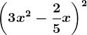\left (3^x^2-\frac25x \right )^2