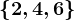 \left \ 2,4,6 \right \