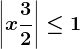 \left | x+\frac32 \right |\leq 1